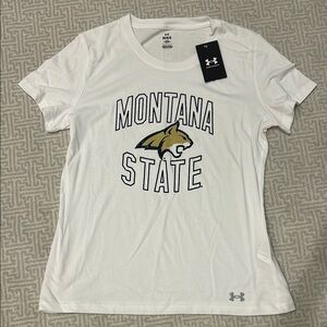 NWT Under Armour White Montana State Graphic Tee